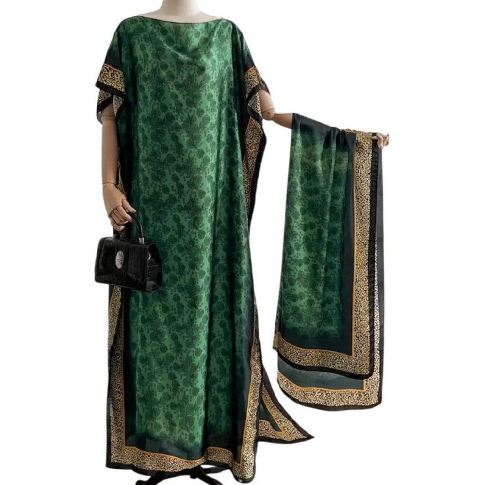 Kaftan Polyester up to 4X Plus Size Abaya Dashiki Middle Eastern Muslim maxi